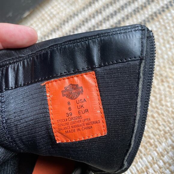 Harley-Davidson Studded Womens Biker Motorcycle‎ Riding Boots Black Leather 39 8 - Picture 11 of 11